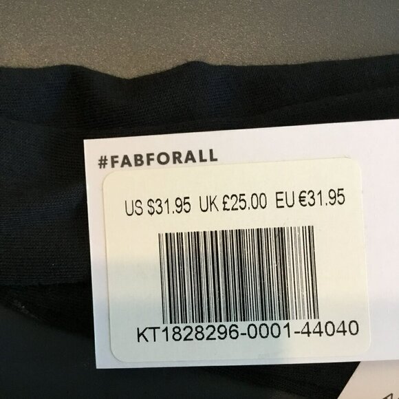 Just Fab NWT Long Sleeve Tee Round Neck Pullover Women's Sz Large Black Stretchy - Picture 9 of 11